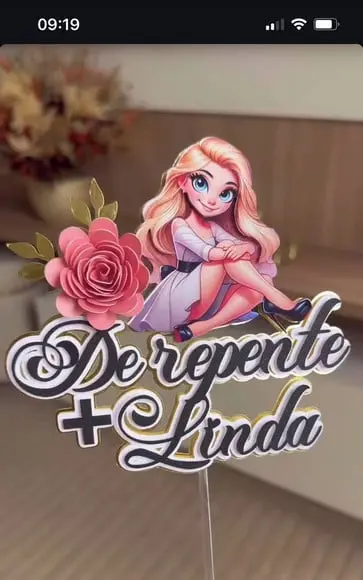 Topo de Bolo de Repente + Linda
