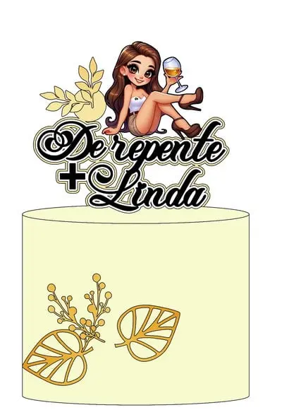 Topo de Bolo de Repente + Linda