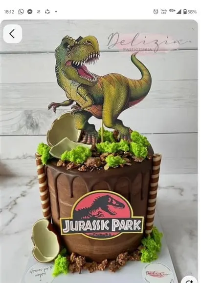 Topo de Bolo Dinossauro