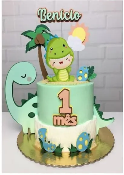 Topo de Bolo Dinossauro
