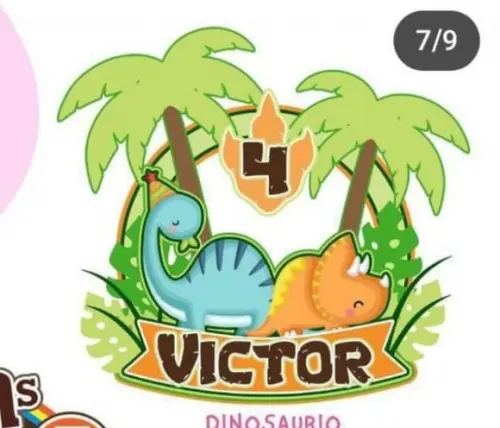 Topo de Bolo Dinossauro