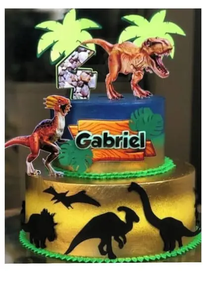Topo de Bolo Dinossauro