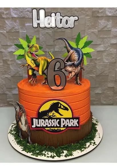 Topo de Bolo Dinossauro