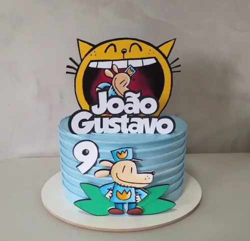 Topo de Bolo Dog Man