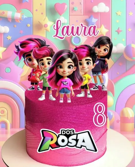 Topo de Bolo Emily Vick dos Rosas