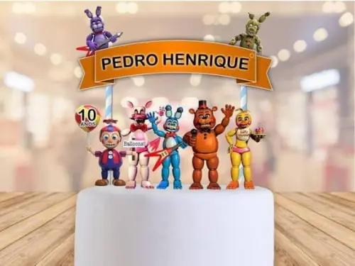 Topo de Bolo Fnaf