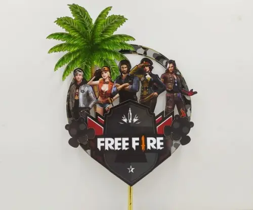 Topo de Bolo Free Fire