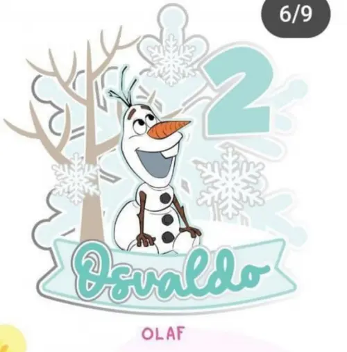 Topo de Bolo Frozen