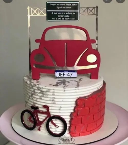 Topo de Bolo Fusca