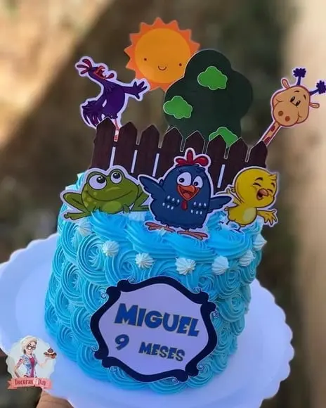 Topo de Bolo Galinha Pintadinha