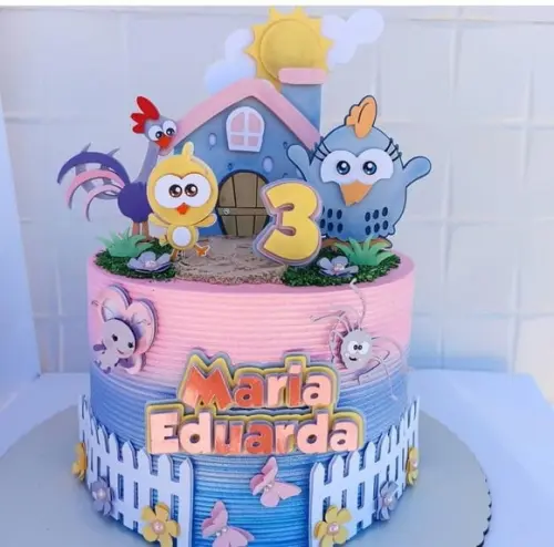 Topo de Bolo Galinha Pintadinha
