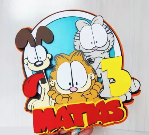 Topo de Bolo Garfield