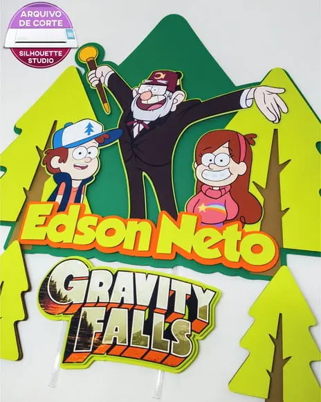 Topo de Bolo Gravity Falls
