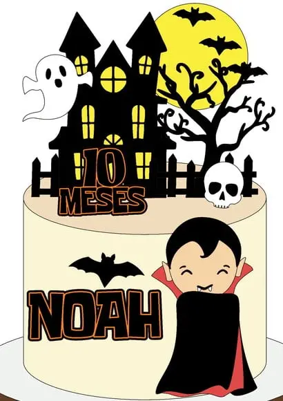 Topo de Bolo Halloween