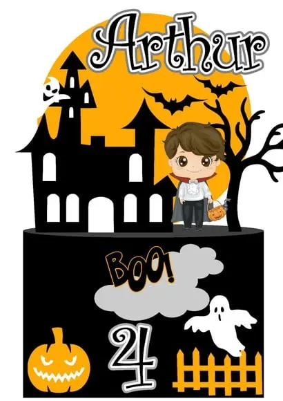 Topo de Bolo Halloween
