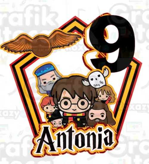 Topo de Bolo Harry Potter