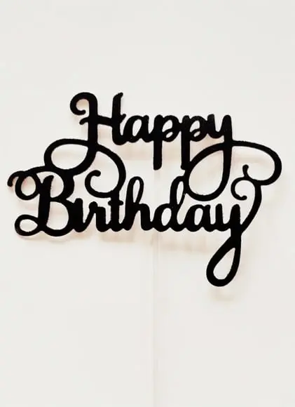 Topo de Bolo Happy Birthday