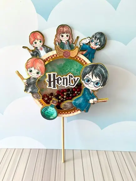 Topo de Bolo Harry Potter