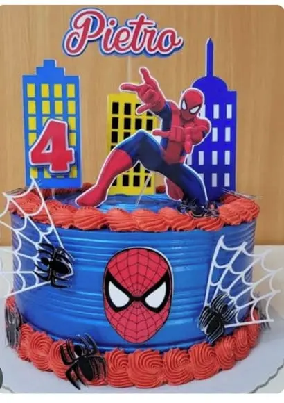 Topo de Bolo Homem Aranha