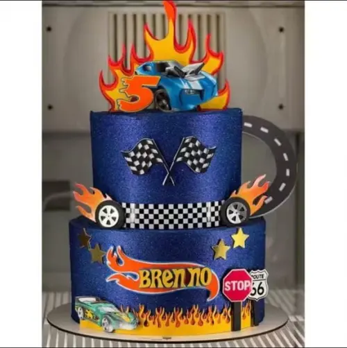 Topo de Bolo Hotwheels