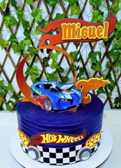 Topo de Bolo Hotwheels