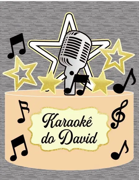 Topo de Bolo Karaoke