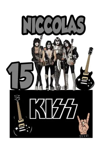 Topo de Bolo Kiss