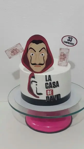 Topo de Bolo La Casa de Papel