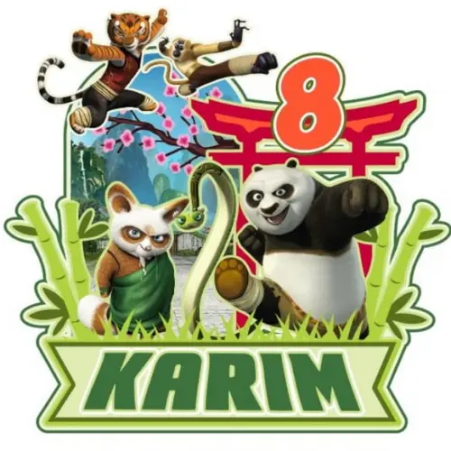 Topo de Bolo Kung Fu Panda