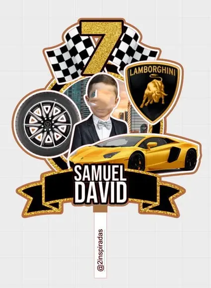 Topo de Bolo Lamborghini