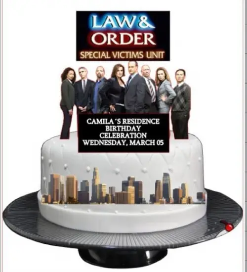 Topo de Bolo Law And Order
