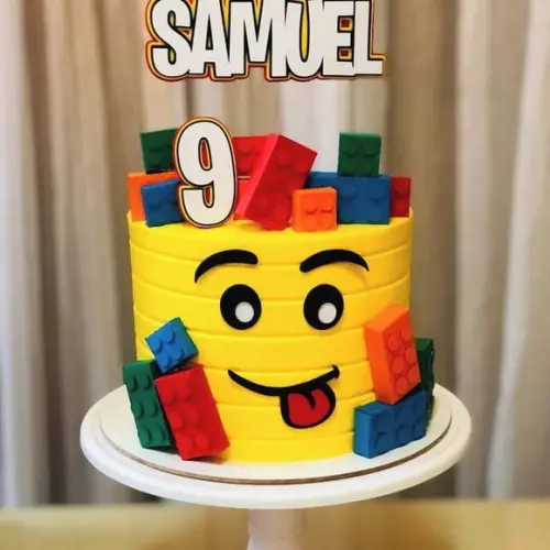 Topo de Bolo Lego