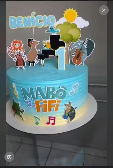 Topo de Bolo Mabô e Fifi