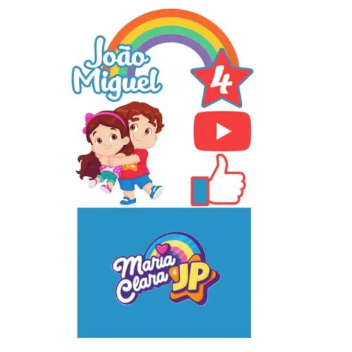 Topo de Bolo Maria Clara e Jp