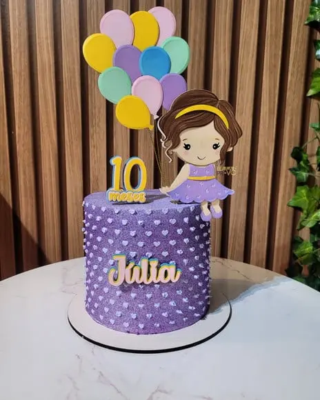Topo de Bolo Menina