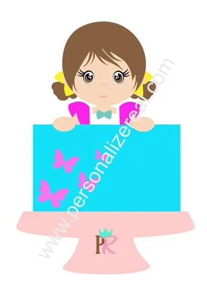 Topo de Bolo Menina