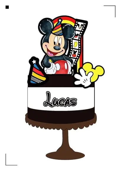 Topo de Bolo Mickey
