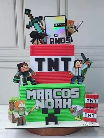 Topo de Bolo Minecraft
