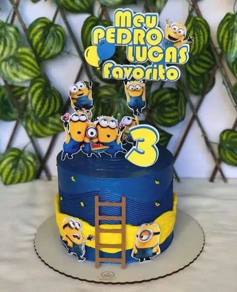 Topo de Bolo Minions