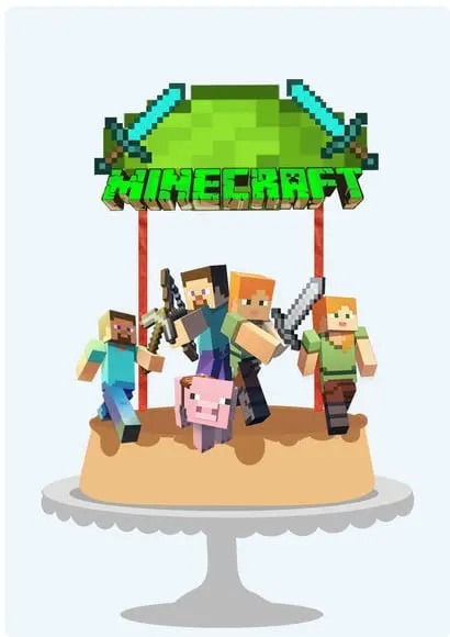 Topo de Bolo Minecraft