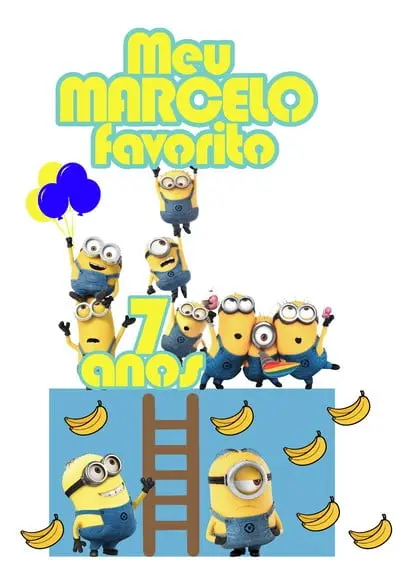 Topo de Bolo Minions