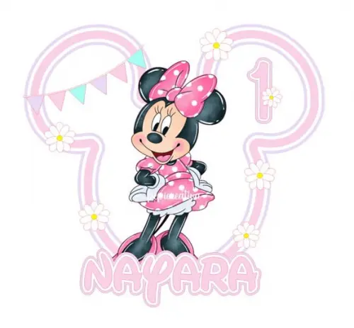 Topo de Bolo Minnie