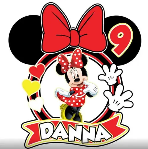 Topo de Bolo Minnie