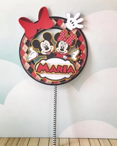 Topo de Bolo Minnie