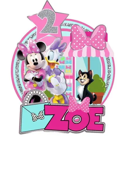 Topo de Bolo Minnie