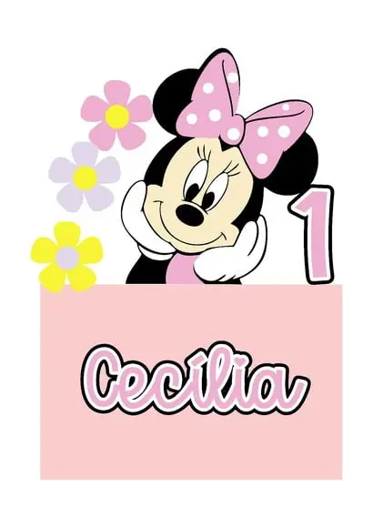 Topo de Bolo Minnie