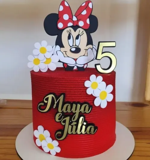 Topo de Bolo Minnie