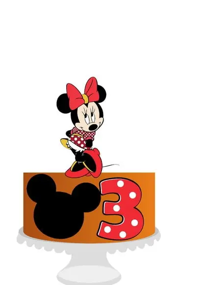 Topo de Bolo Minnie