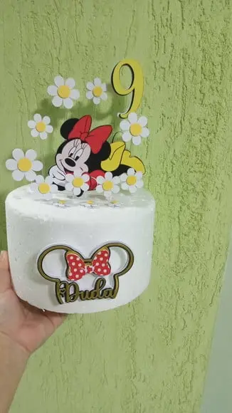 Topo de Bolo Minnie