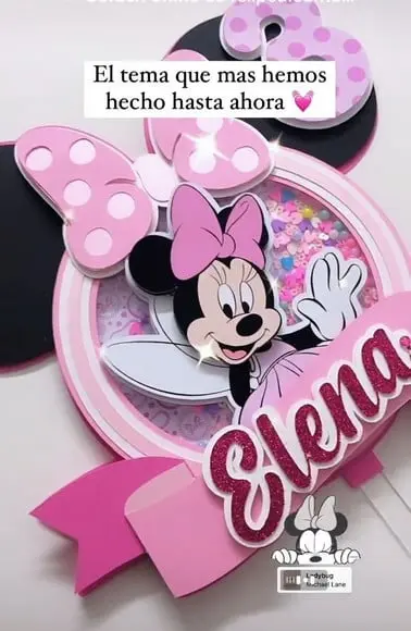 Topo de Bolo Minnie Fada